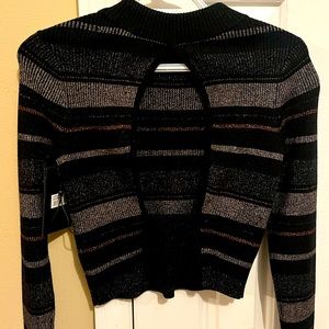 Open back ribbed sweater - NWT